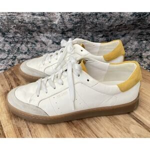 Sam Edelman White and Yellow Low-Top Sneakers